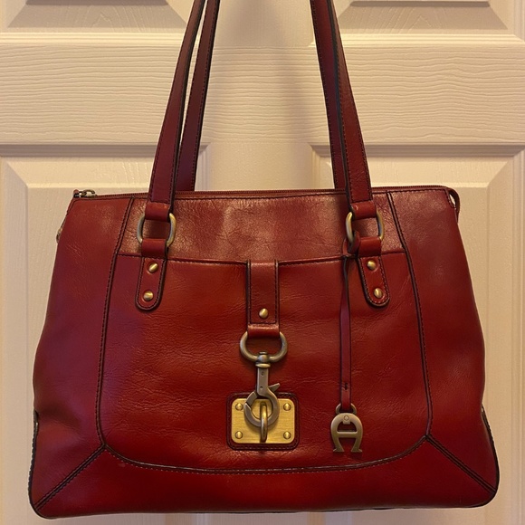 Etienne Aigner Bags Etienne Aigner Red Shoulder Handbag Poshmark
